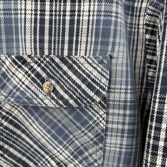 Vintage 90s Carhartt Heavy Cotton Button Up Shirt DESTROYED Men’s Size XL Grunge - Picture 7 of 9